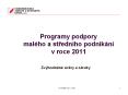 Programy podpory mal PowerPoint PPT Presentation