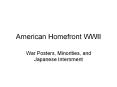 American Homefront WWII PowerPoint PPT Presentation