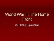 World War II: The Home Front