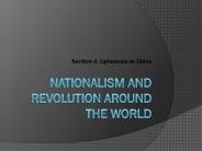 Nationalism and Revolution Around the World