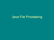 Java File Processing