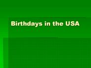 Birthdays in the USA