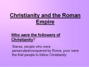 Christianity and the Roman Empire