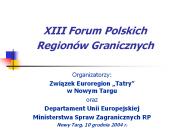 XIII Forum Polskich Region