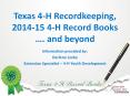 Texas 4-H Recordkeeping, 2014-15 4-H Record Books  PowerPoint PPT Presentation