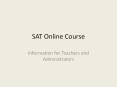 SAT Online Course PowerPoint PPT Presentation