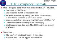 TDC Occupancy Estimate