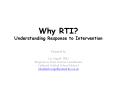 Why RTI? Understanding Response to Intervention PowerPoint PPT Presentation
