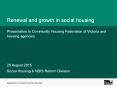 Renewal and growth in social housing PowerPoint PPT Presentation