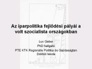 Az iparpolitika fejlod