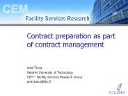 Contract preparation as part of contract management