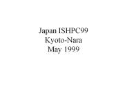 Japan ISHPC99 Kyoto-Nara May 1999