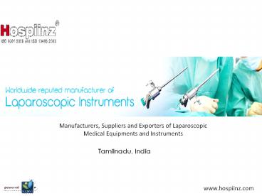 Laparoscopic Equipment Manufacturers