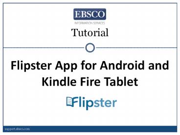 Flipster App for Android and Kindle Fire Tablet