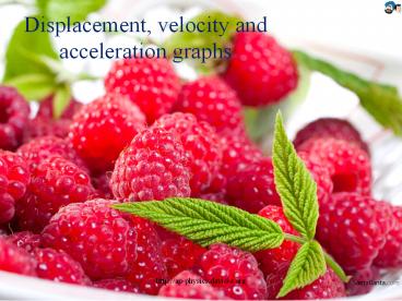Displacement, velocity and acceleration graphs
