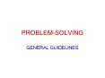 PROBLEM-SOLVING PowerPoint PPT Presentation