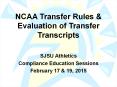 NCAA Transfer Rules PowerPoint PPT Presentation