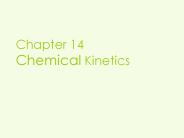 Chapter 14 Chemical Kinetics
