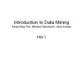 Introduction to Data Mining Pang-Ning Tan, Michael Steinbach, Vipin Kumar PowerPoint PPT Presentation