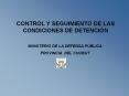 CONTROL Y SEGUIMIENTO DE LAS CONDICIONES DE DETENCI PowerPoint PPT Presentation