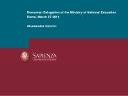 Romanian Delegation of the Ministry of National Education