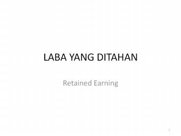 LABA YANG DITAHAN