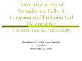 Force Microscopy of Nonadherent Cells: A Comparison of Leukemia Cell Deformability Rosenbluth, Lam, and Fletcher (2006) PowerPoint PPT Presentation