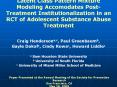 Latent Class Pattern Mixture Modeling Accomodates Post-Treatment Institutionalization in an RCT of Adolescent Substance Abuse Treatment PowerPoint PPT Presentation