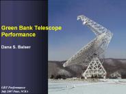 Green Bank Telescope Performance