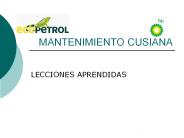 MANTENIMIENTO CUSIANA