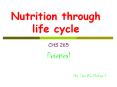 Nutrition through life cycle PowerPoint PPT Presentation