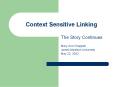 Context Sensitive Linking PowerPoint PPT Presentation