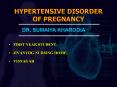 HYPERTENSIVE DISORDER OF PREGNANCY PowerPoint PPT Presentation