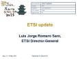 ETSI update PowerPoint PPT Presentation
