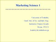 Marketing Science 1