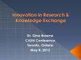 Innovation in Research PowerPoint PPT Presentation