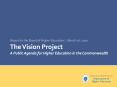 The Vision Project A Public Agenda for Higher Education in the Commonwealth PowerPoint PPT Presentation