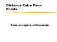 Distance Entre Deux Points PowerPoint PPT Presentation
