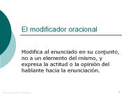 El modificador oracional