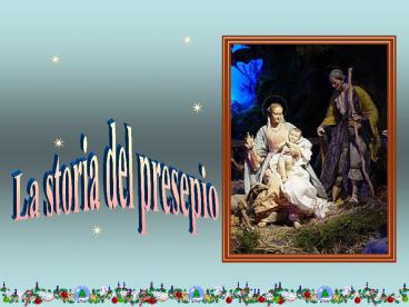 La storia del presepe