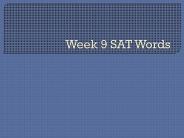Week 9 SAT Words