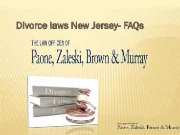 Divorce laws New Jersey- FAQs
