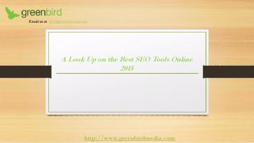 Best SEO Tools Online 2015