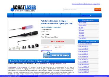 collimateur réglage laser