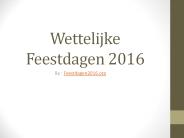 Feestdagen Nederland 2016