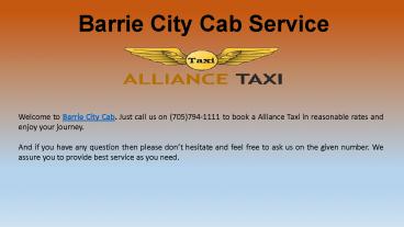 Barrie City Cab Service (1)