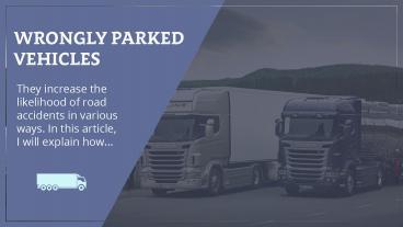 Wrongly Parked Vehicles