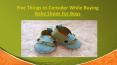 Five Things to Consider While Buying Baby Shoes For Boys