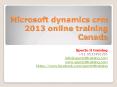 Microsoft dynamics crm 2013 training classes in canada