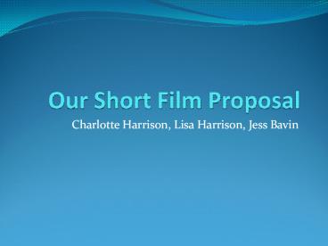 Short film proposal